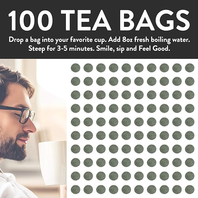 FGO Organic Moringa Tea, Eco-Conscious Tea Bags, Resealable Bag, Caffeine Free - Image 6