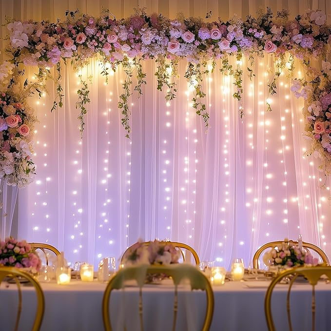 Fomcet Lavender Tulle Backdrop Curtains - Image 7