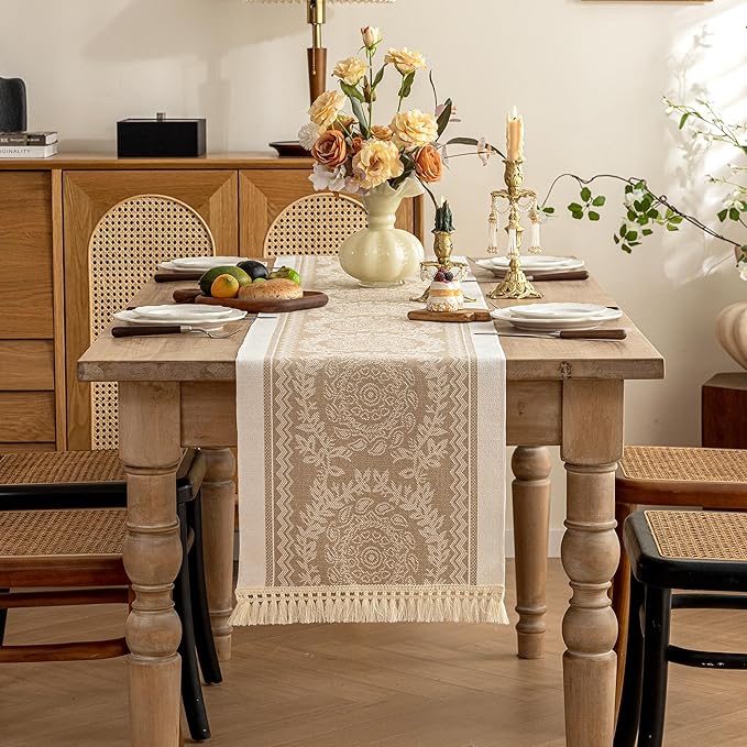 Table Runner 48 Inches Long, Waterproof Boho Table Runner - Image 6