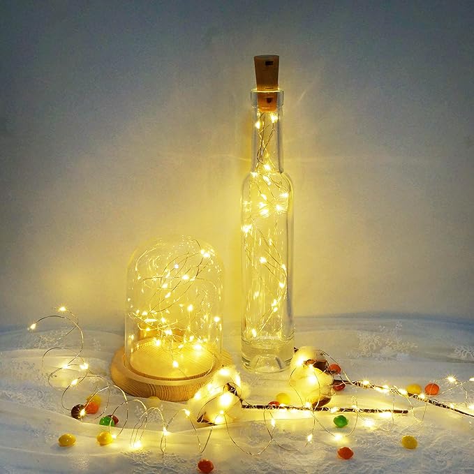 20 LED Wine Bottle Lights with Cork, 15 Pack Battery Operated Cork Shape Fairy - Image 5