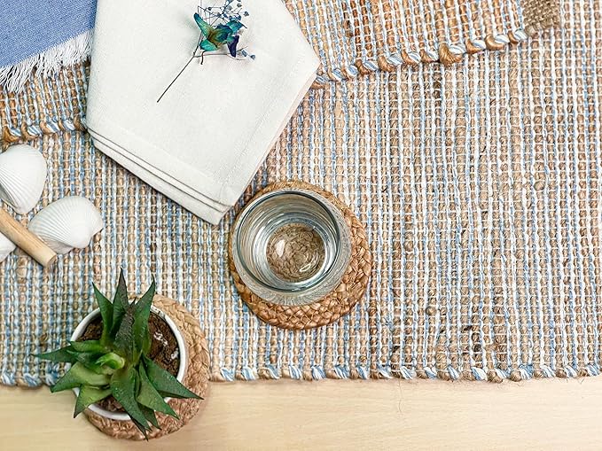 Chardin home Natural Jute Table Runner 13x36 Inch – Vintage Boho Rustic Table - Image 7