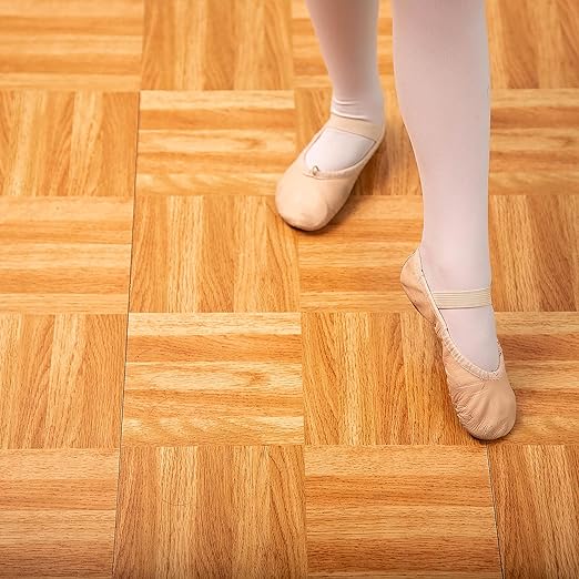IncStores 3/8 Inch Thick Practice Dance Floor Tiles | Printed Plastic Dance - Image 6