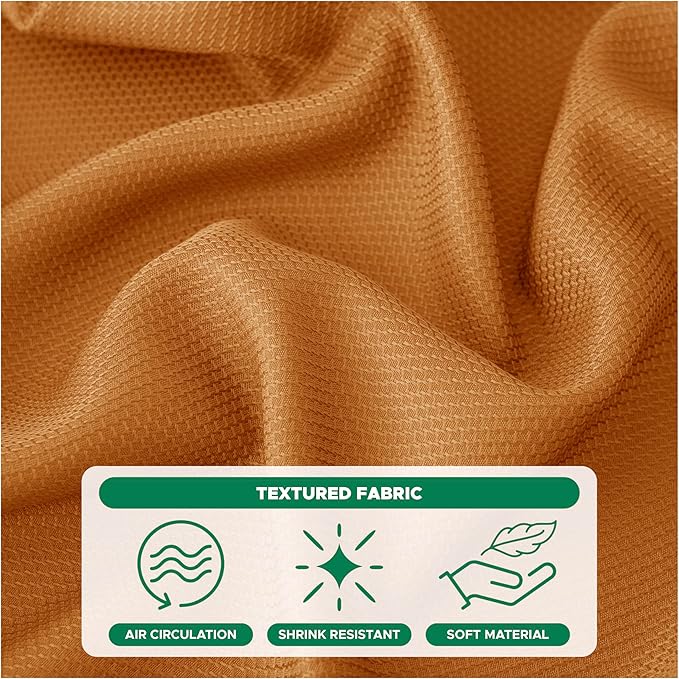 Biscaynebay Fall Tablecloth Textured Fabric Square Tablecloths 70x70 Inch - Image 4