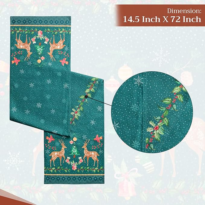 Maison d' Hermine Table Runner 100% Cotton Double Layer Table Runners 72 inches - Image 4