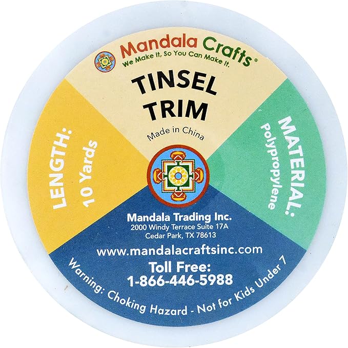 Mandala Crafts Red Tinsel Garland - Image 4