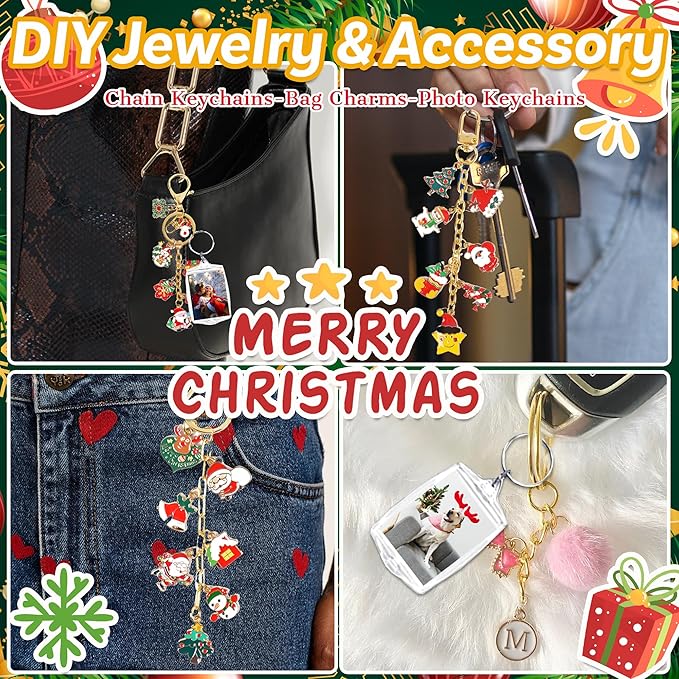 Namifin 374 Pcs Christmas Keychain Making Kit - Image 4