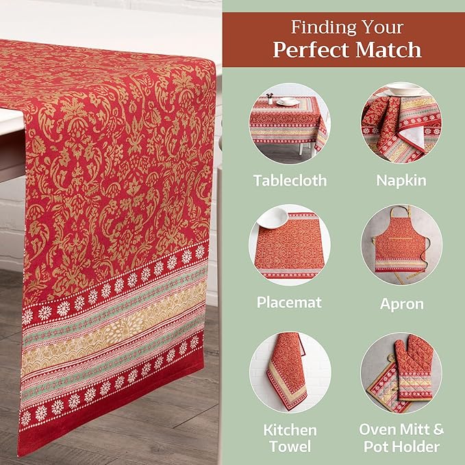 Maison d' Hermine Table Runner 100% Cotton Double Layer Table Runners 108 - Image 5