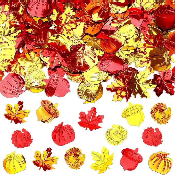 MARFOREVER Fall Thanksgiving Glitter Confetti, Fall Party Decorations Autumn by MARFOREVER