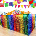 CCINEE 4 Packs Foil Fringe Table Skirt by CCINEE