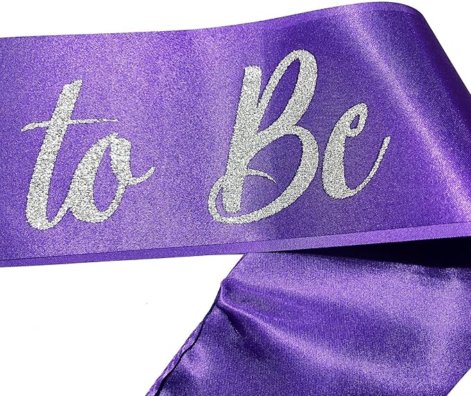 Bride to Be Sash Purple, Bride Sash Bachelorette Party Bridal Shower Sashes - Image 5