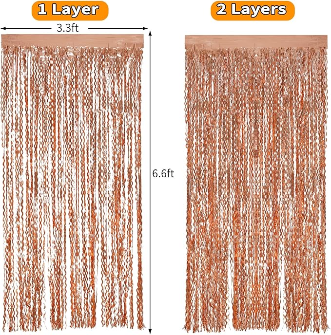 4 Pack Rose Gold Backdrop Birthday Decorations - Image 6