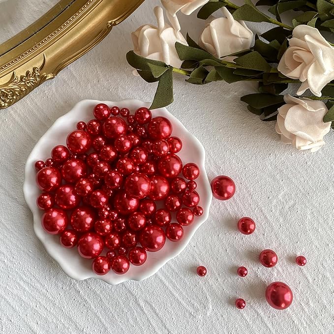 120 PCS 8/14/20mm No Hole Polish Pearl Beads - Image 5