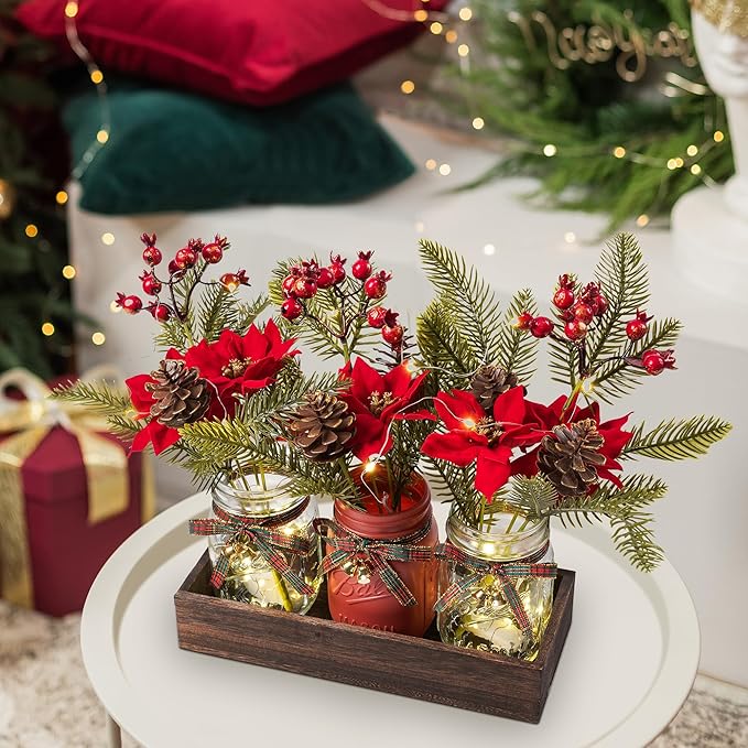 3 Pcs Mason Jar Centerpiece Decorations - Image 3