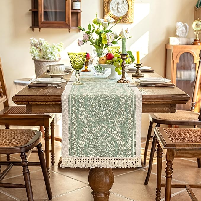 Table Runners 63 Inches, Waterproof Boho Table Runner - Image 6