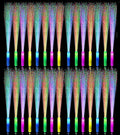 48 PCS Glow Fiber Wands Sticks LED Light Wands 3 Modes Flashing Fiber Optic by NUDALA