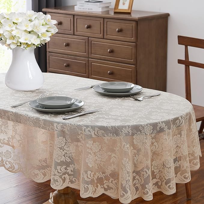 LinenZone Linen Oval Tablecloth - Image 3