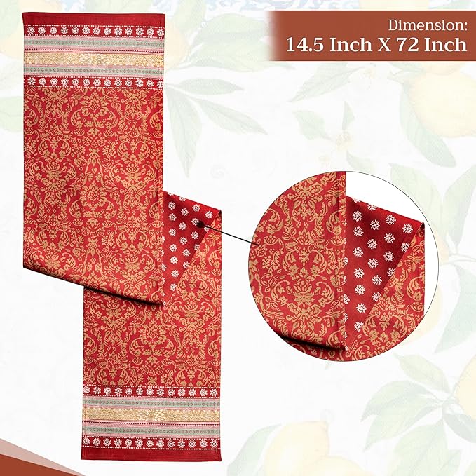 Maison d' Hermine Table Runner 100% Cotton Double Layer Table Runners 72 inches - Image 4