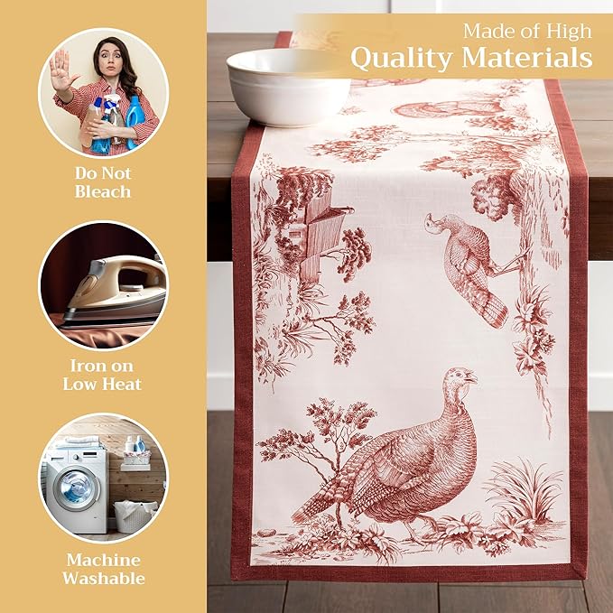 Maison d' Hermine Table Runner 100% Cotton Single Layer Table Runners 60 inches - Image 3