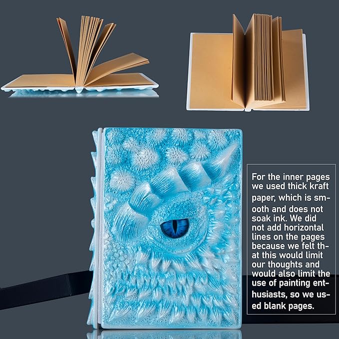 3D Dragon Eye Embossed Journal, Resin Engraving Notebook, Dnd notebook - Image 5