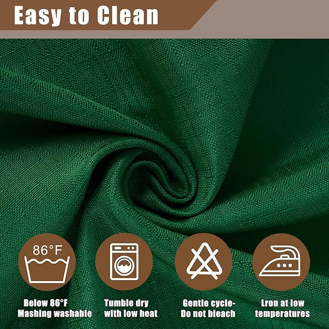 Fitable Faux Linen Christmas Tablecloths 2 Pack, Burlap Textured Table Clothes - Image 4
