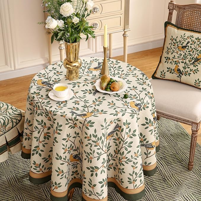 patdrea Designer Linen Vintage Small Table Cloth - Image 6