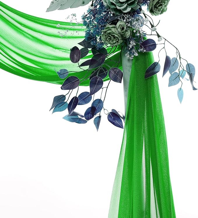 VDS Pack of 2 Panel Wedding Arch Draping Fabric Sheer Chiffon Fabric Drapery - Image 5