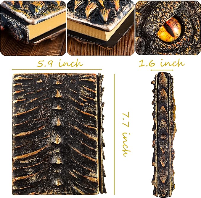 3D Dragon Eye Embossed Journal, Resin Engraving Notebook, Dnd notebook - Image 2