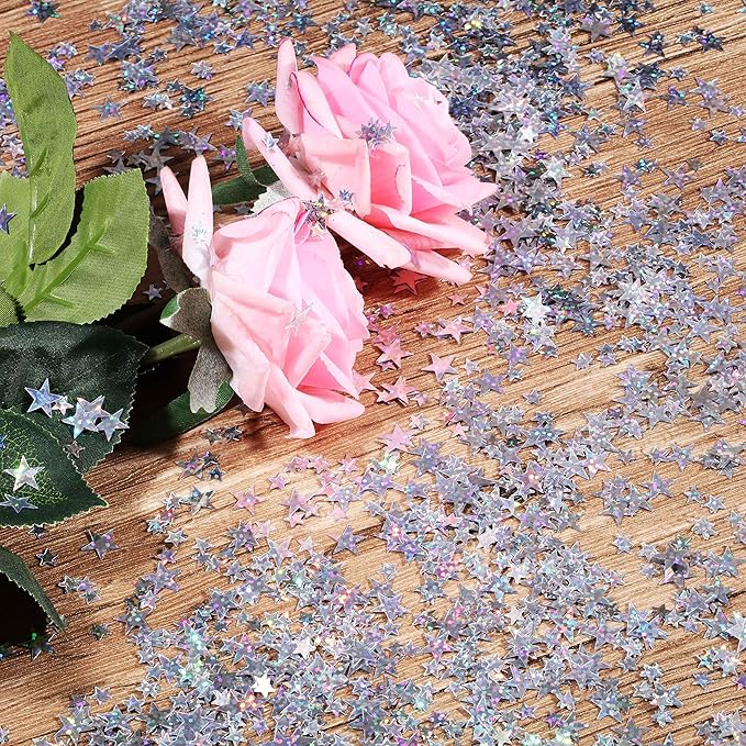 Hestya 60g Star Confetti Glitter Table Confetti Metallic Foil Stars - Image 5