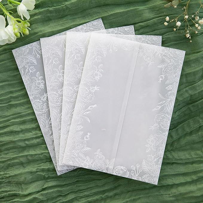 PONATIA 50PCS White Vellum Jackets - Image 2