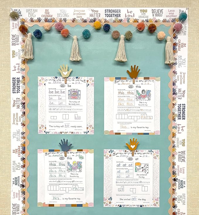 Teacher Created Resources Everyone is Welcome Pom-Poms and Tassels Garland - Image 5