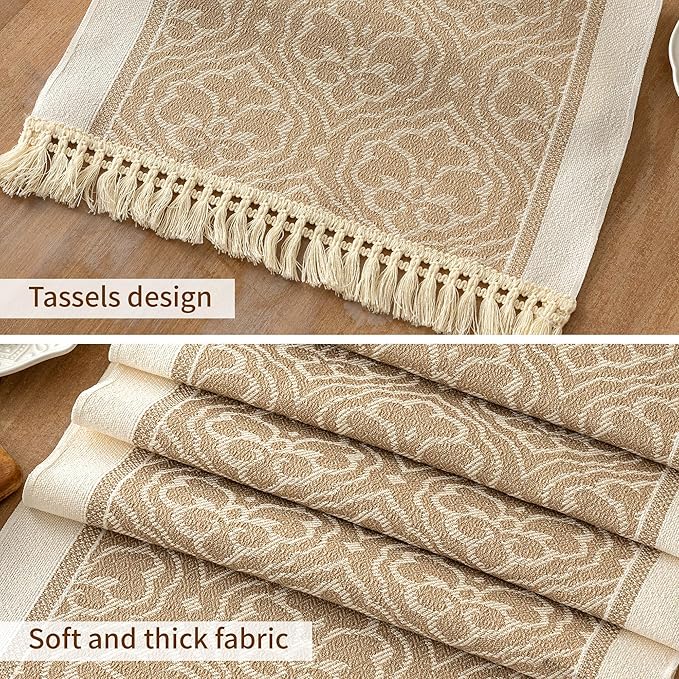 Table Runners 95 Inches, Waterproof Boho Table Runner - Image 3