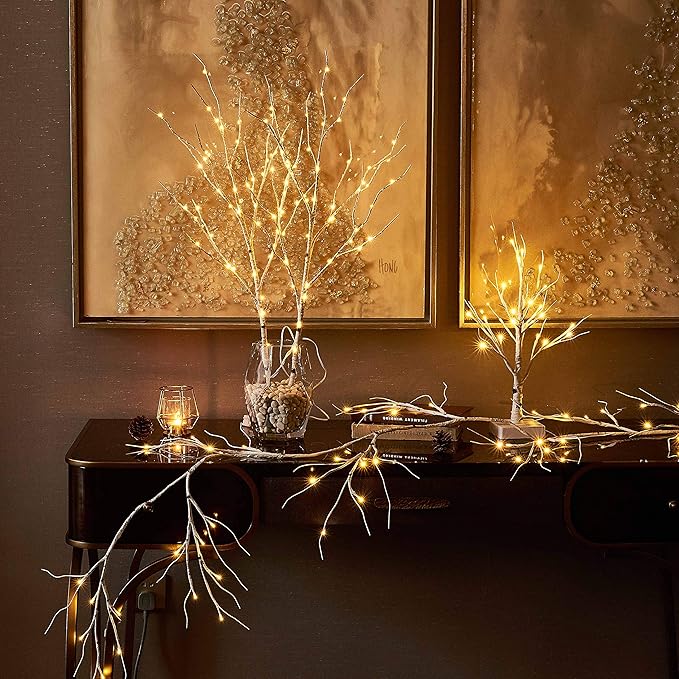 Hairui Lighted Birch Garland Battery Operated - Image 7