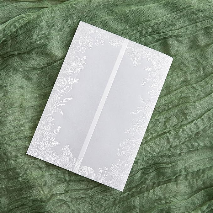 PONATIA 50PCS White Vellum Jackets - Image 7