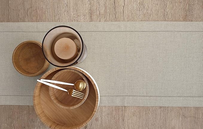 Solino Home Linen Natural Table Runner 132 Inches Long - Image 3
