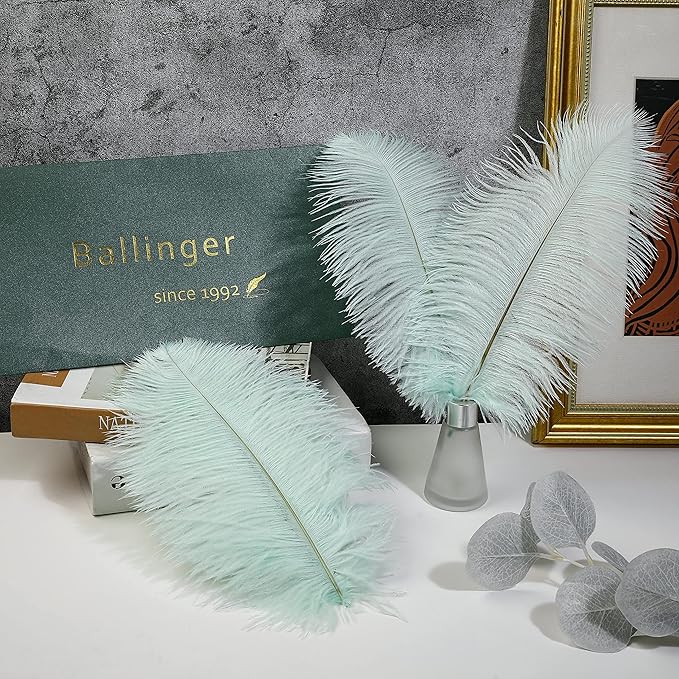 Ballinger Aqua Green Ostrich Feathers - Image 5