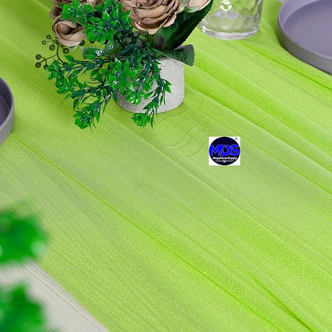 MDS 2 Pack 14ft Chiffon Table Runner 29 x 170 Inches Sheer Wedding Runner - Image 5
