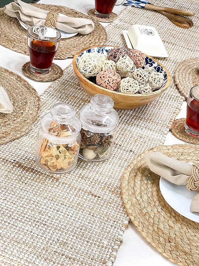 Chardin home Natural Jute Table Runner 13x108 Inch – Vintage Boho Rustic Table - Image 7