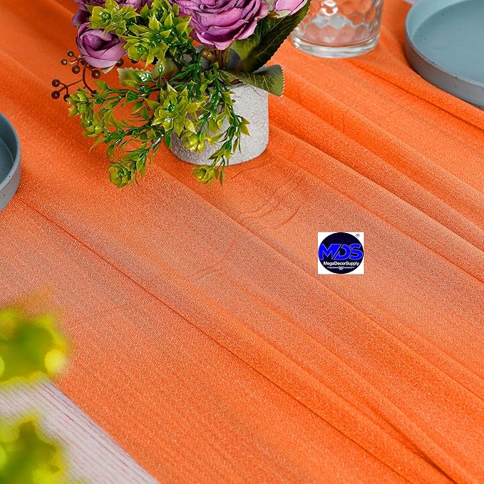 MDS 2 Pack 10ft Chiffon Table Runner 29 x 120 Inches Sheer Wedding Runner - Image 5