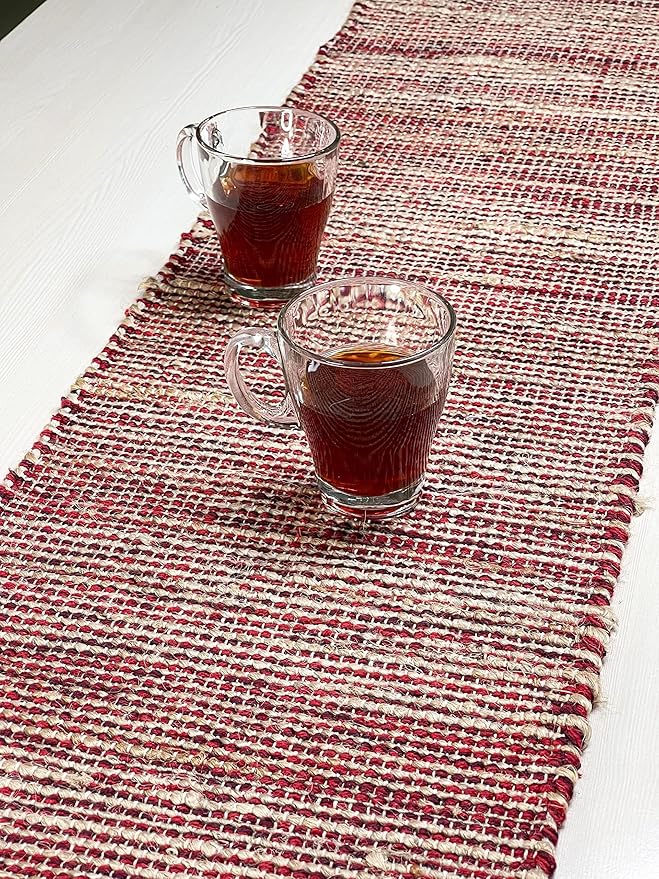 Chardin home Natural Jute Table Runner 13x108 Inch – Vintage Boho Rustic Table - Image 3
