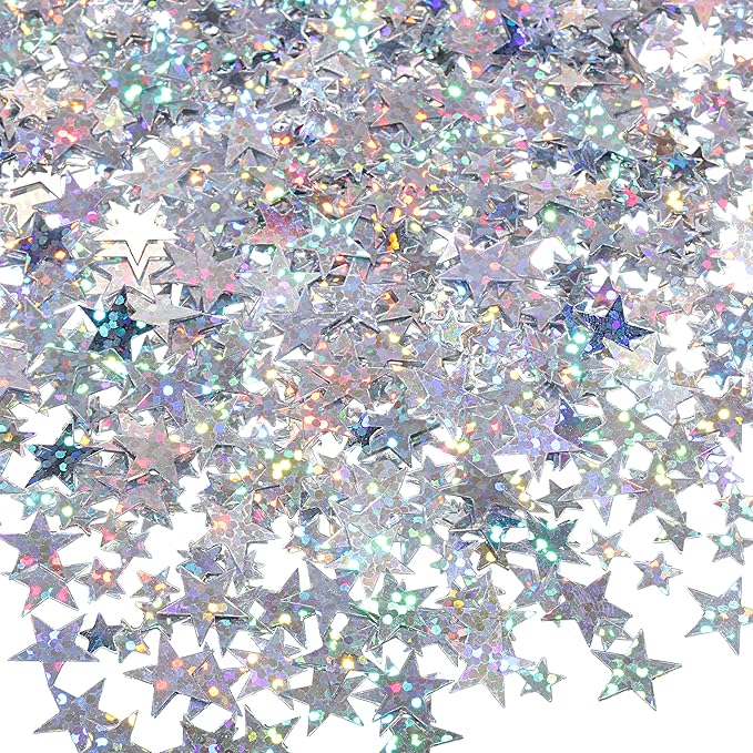 Hestya 60g Star Confetti Glitter Table Confetti Metallic Foil Stars by Hestya