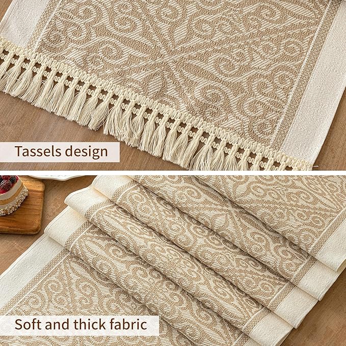 Table Runners 95 Inches, Waterproof Boho Table Runner - Image 3