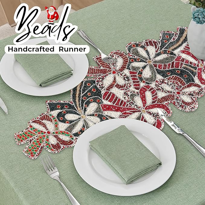 Elegant Glass Beads Table Runner 13x36 - Image 3