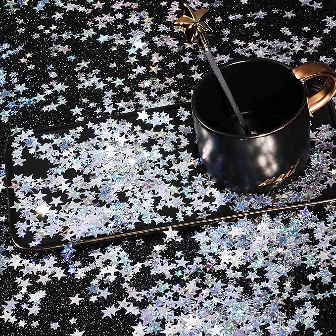 Hestya 60g Star Confetti Glitter Table Confetti Metallic Foil Stars - Image 4