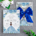 20 PCS 5.12x7.2 Butterfly Personalized Quinceanera Invitation, Customized XV by FEIYI