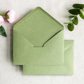 PONATIA 50 PCS/Pack A7 Envelopes, 5.25 x 7.48'' Sage Green Envelopes by ponatia