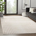 Abani Area Rug for Living Room -Nuevo 4' x 6' Beige Arch Pattern Area Rug by Abani