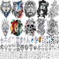 53 Sheets 3D Large Tiger Dragon Temporary Tattoos by EGMBGM
