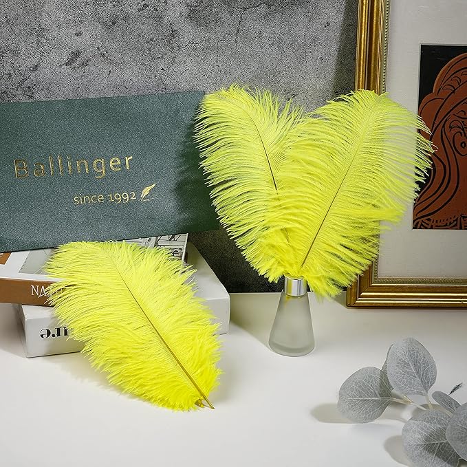 Ballinger Fluorescent Yellow Ostrich Feathers - Image 5