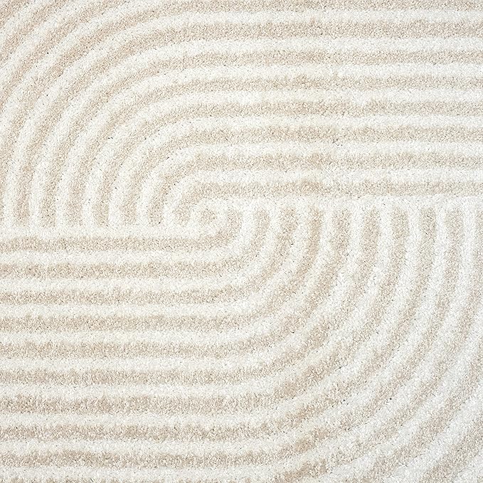 Abani Area Rug for Living Room -Nuevo 9' x 12' Beige Arch Pattern Area Rug - Image 8