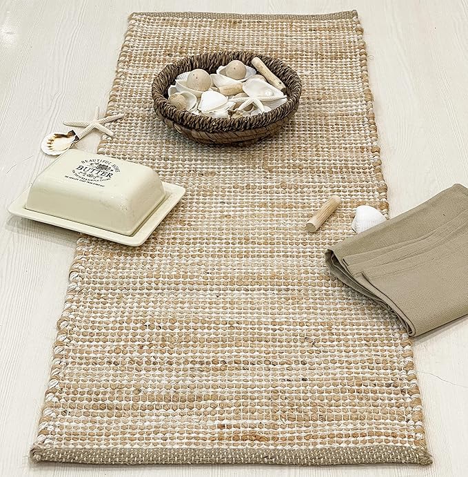 Chardin home Natural Jute Table Runner 13x36 Inch – Vintage Boho Rustic Table by ChardinHome